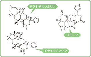 デアセチルノミリン、リモニン、イチャンゲンシン